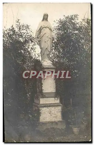 CARTE PHOTO Statue Vierge