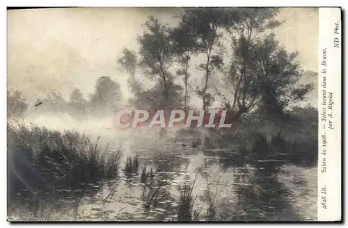 Cartes postales Salon De 1908 Soleil Levant Dans La Brume Rigolot