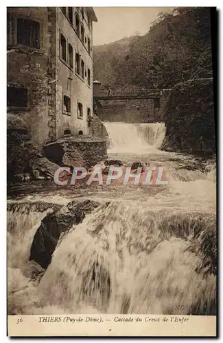 Ansichtskarte AK Thiers Cascade Du Creux De l&#39Enfer