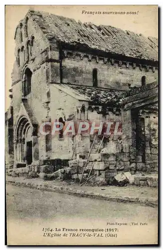 Ansichtskarte AK Eglise De Tracy Le Val Militaria