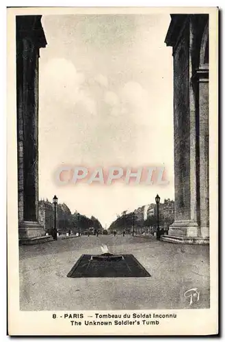 Cartes postales Paris Tombeau Du soldat Inconnu Militaria