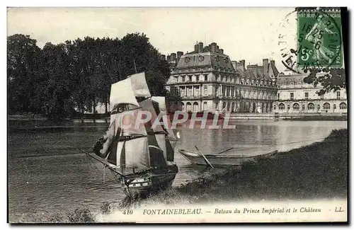 Ansichtskarte AK Fontainebleau Bateau Du Prince imperial Et Le Chateau