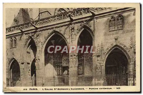 Cartes postales Paris L&#39Eglise St Germain l&#39Auxerrois Porche Exterieur