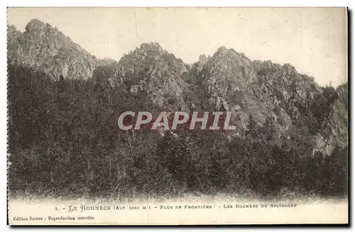 Cartes postales Le Hohneck Plus De Frontiere Les Rochers Du Spitzkopf