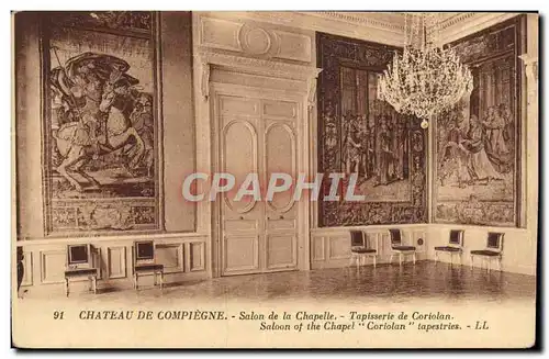 Ansichtskarte AK Chateau De Compiegne Salon De Chapelle Tapisserie De Coriolan