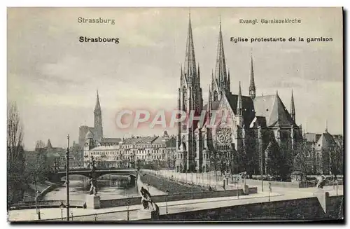 Ansichtskarte AK Strasbourg Eglise Protestante De la Garnison