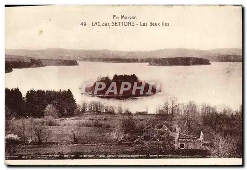 Cartes postales En Morvan Lac Des Settons Les Deux Iles