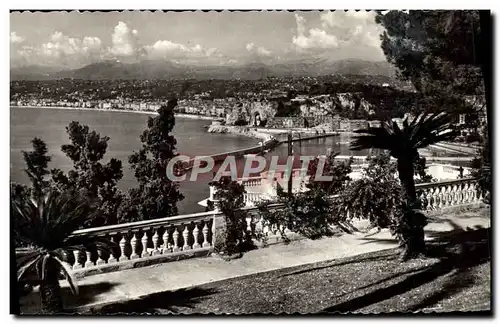 Moderne Karte La Cote d&#39Azur Nice Vue Generale