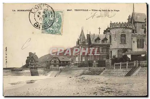 Cartes postales La Normandie Trouville Villas Au Bord De La Plage