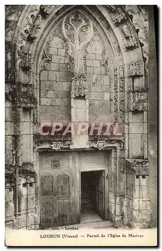 Cartes postales Loudun Portail De l&#39Eglise Du Martray