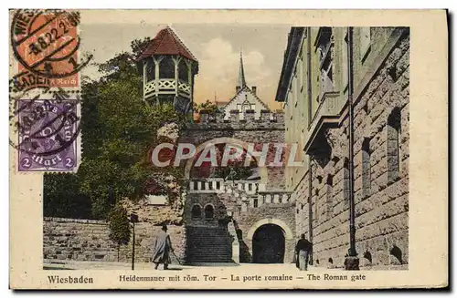 Cartes postales Wiesbaden Heidenmauer Mit Tor La Porte Romaine