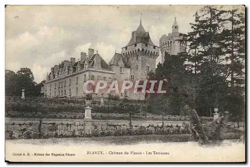 Ansichtskarte AK Blanzy Chateau Du Plessis Les Terrasses