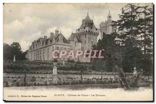 Cartes postales Blanzy Chateau Du Plessis Les Terrasses