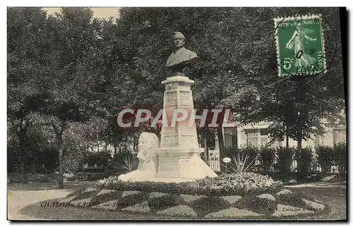 Cartes postales Chalons S Saone Statue Et Square Challas