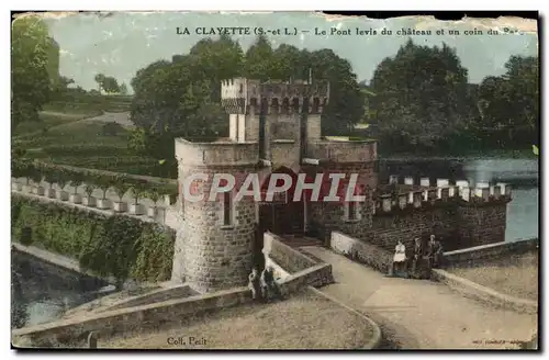 Ansichtskarte AK La Clayette Le Pont Levis Du Chateau Et un Coin Du Parc