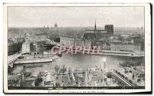 Cartes postales Paris Vue Generale De Notre Dame