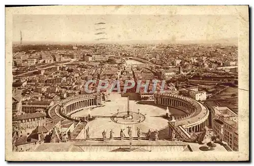 Cartes postales Roma Piazza S Pietro E Panorama Della Citta Preso Balla Cupola