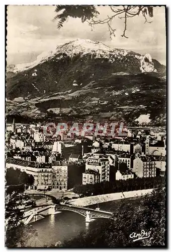 Moderne Karte Les Belles Alpes Francaises Grenoble Vue Sur Le Ville Et Le Moucherotte