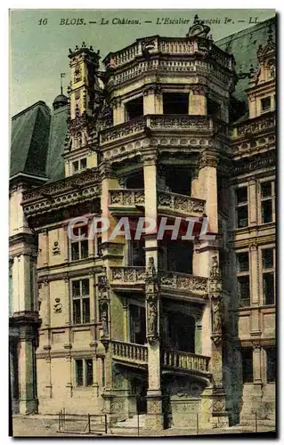 Ansichtskarte AK Blois Le Chateau L&#39Escalier Francois 1er