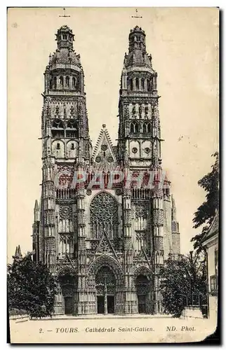 Cartes postales Tours Cathedrale Saint Gatien