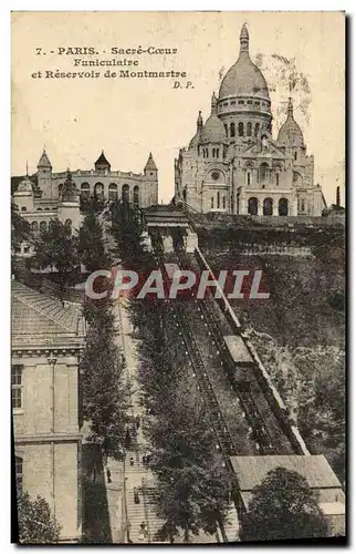 Ansichtskarte AK Paris Sacre Coeur Funiculaire Et Reservoir De Montmartre