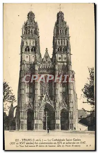 Cartes postales Tours La Cathedrale Saint Gatien