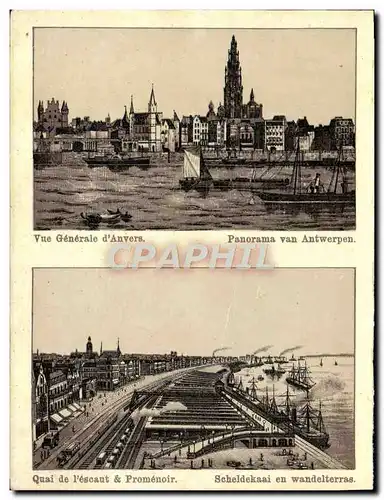 Cartes postales Vue Generale d&#39Anvers Panorama Van Antwerpen