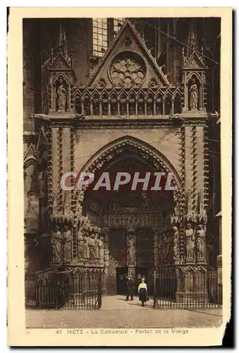 Cartes postales Metz La Cathedrale Portail De La Vierge