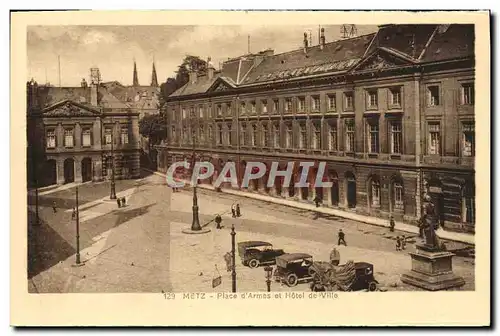 Cartes postales Metz Place d&#39Armes Et Hotel De Ville