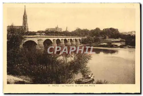 Ansichtskarte AK Metz La Moselle Au Pont Des Morts