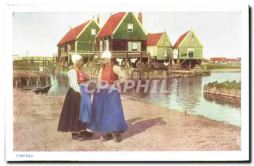 Cartes postales Marken Folklore Femmes