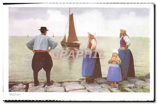 Cartes postales Marken Femmes Folklore