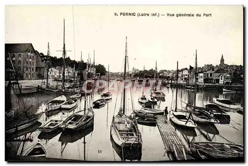 Cartes postales Pornic Vue Generale Du Port Bateaux