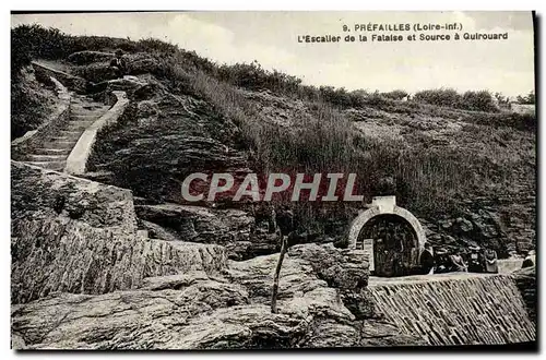 Cartes postales Prefailles L'Escalier De La Falaise Et Source A Quirouard