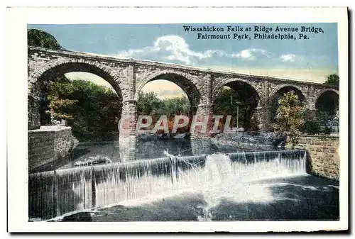 Cartes postales Wissahickon Falls at Ridge Avenue Bridge Fairemount Park Philadelphia Pa US Mint House