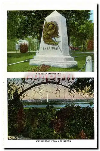 Ansichtskarte AK Sheridan Monument Washington From Arlington