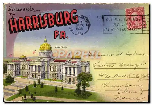 Cartes postales Livret pour Cartes postalesSouvenir Of Harrisburg Pa