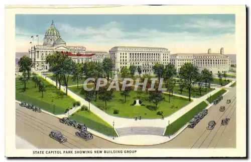 Cartes postales State Capital Park Showing New Building Group Cygne Italian gardens