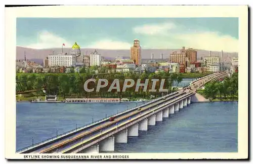 Cartes postales Skyline Showing Susquehanna River And Bridges Rockville bridge