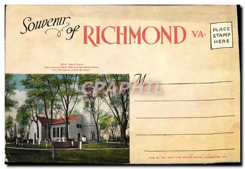 Ansichtskarte AK Livret pour Ansichtskarte AKSouvenir Of Richmond Va