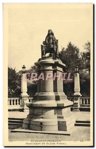 Ansichtskarte AK Clermont Ferrand Monument De Blaise Pascal