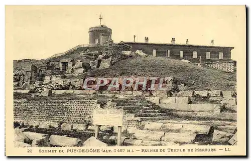 Cartes postales Sommet Du Puy De Dome Ruines Du Temple De Mercure