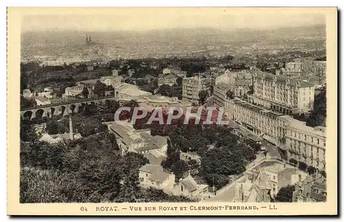 Cartes postales Royat Vue Sur Royat Et Clermont Ferrrand