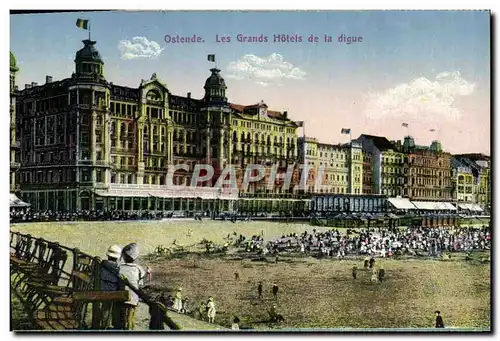 Cartes postales Ostende Les Grands Hotels de la Digue