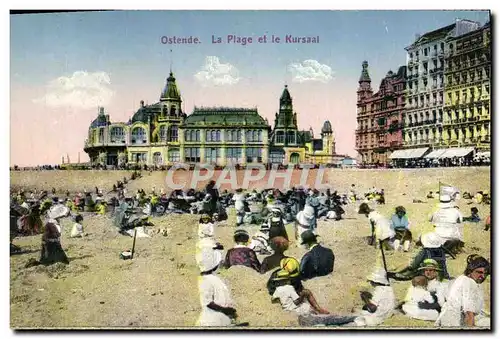 Cartes postales Ostende Le Plage et le Kursaal