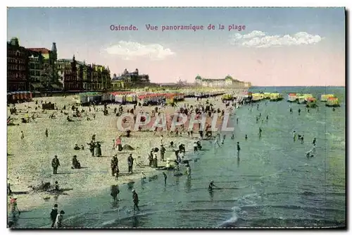 Cartes postales Ostende Vue Panoramique de la Plage