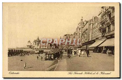 Ansichtskarte AK Ostende Les grands hotels et le Kursaal