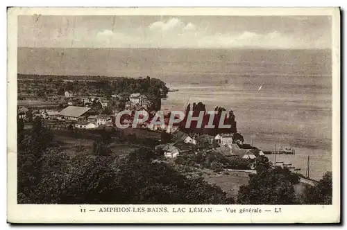 Cartes postales Amphion Les Bains Lac Leman Vue generale