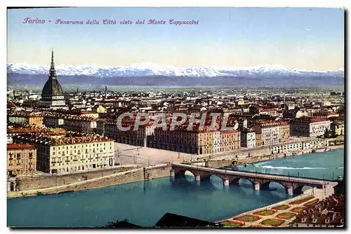 Ansichtskarte AK Torino Panorama della Citta dal Monte Cappucini