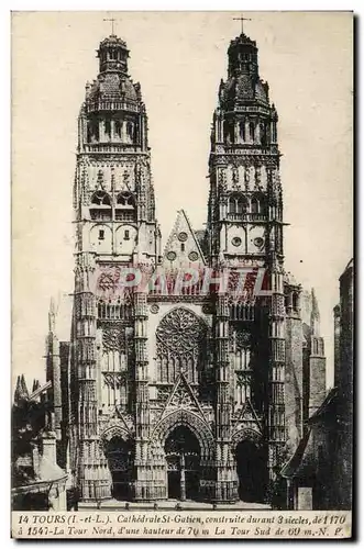 Cartes postales Tours Cathedrale St Gatien